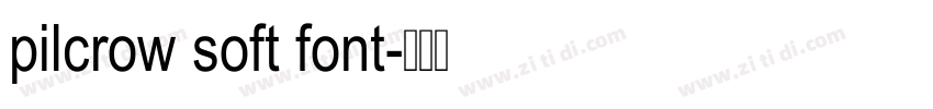 pilcrow soft font字体转换